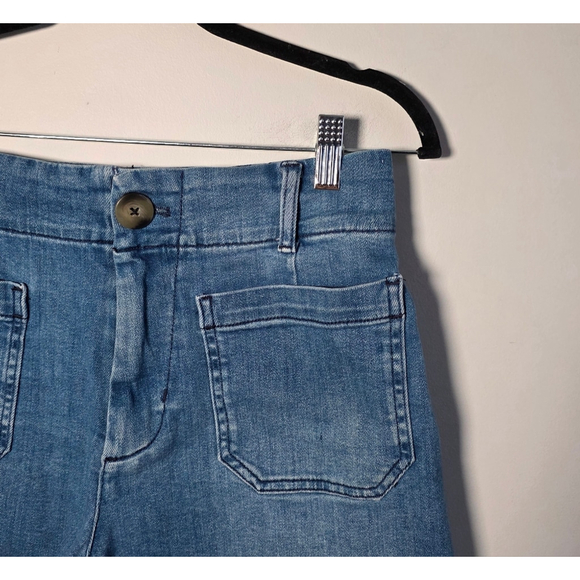 Maeve Anthropologie Denim Shorts Blue Stretch Jean Shorts Mid Rise Sz 29 - Picture 6 of 11